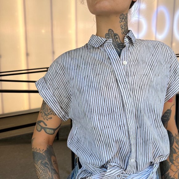 Rag & Bone Short Sleeve Button Down Shirt - Picture 8 of 15